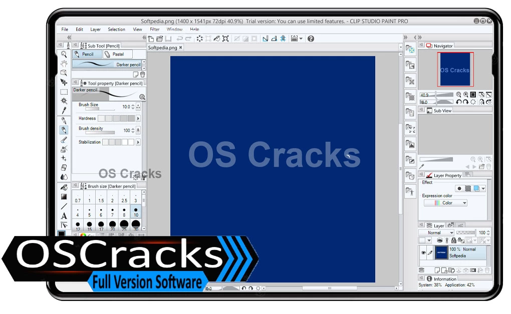 Interface of Clip-Studio-Paint-Crack