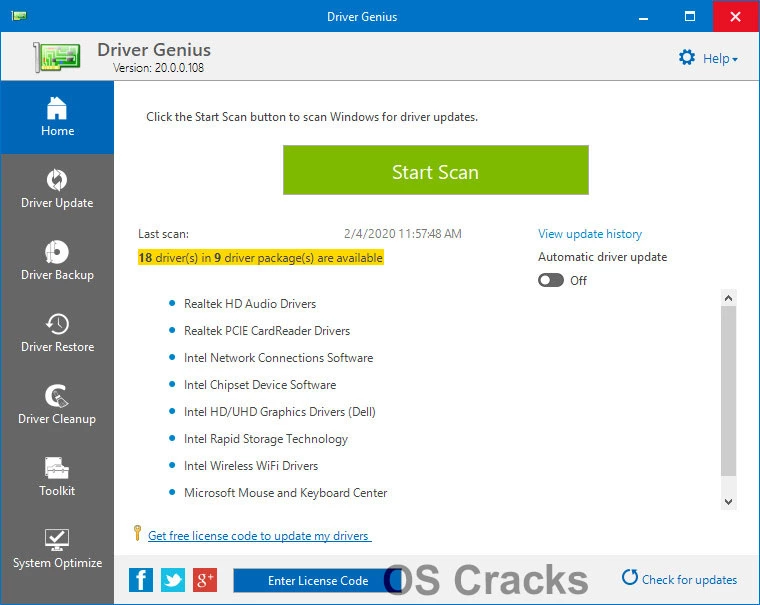 Screenshot of Driver-Genius-Pro-Crack