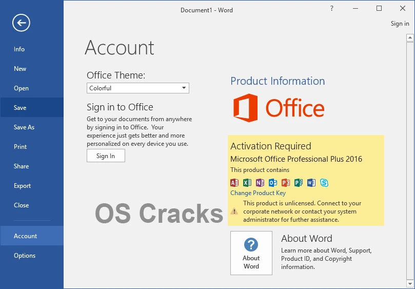 Screenshot of Microsoft-Office-365-Crack