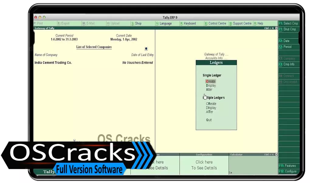 Interface of Tally-Erp-9-crack