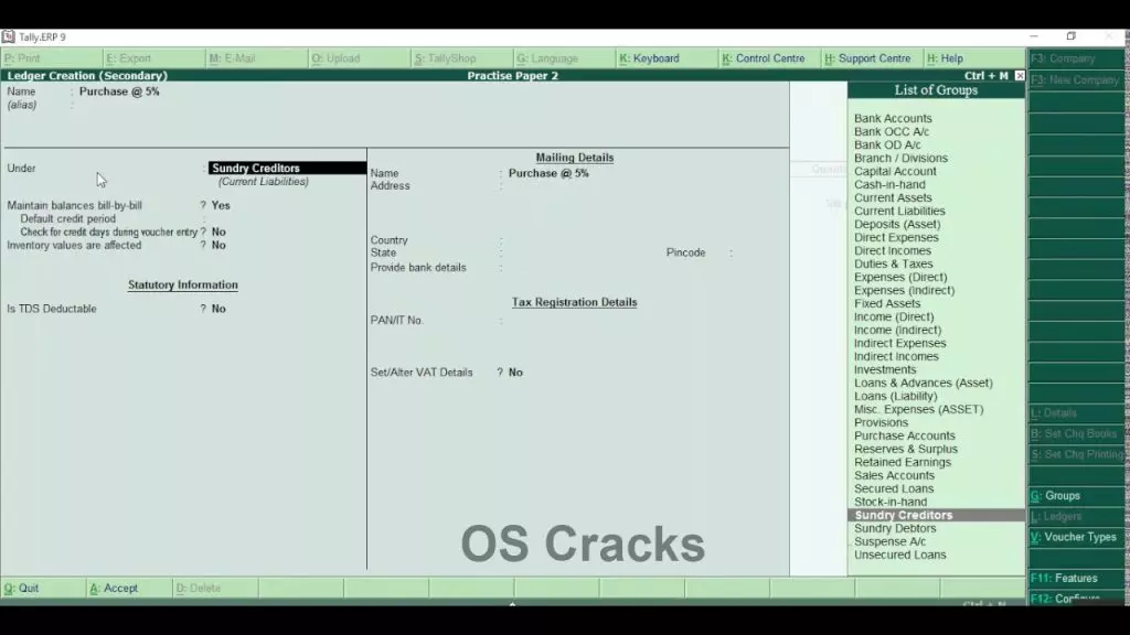 Screenshot of Tally Erp 9 Crack