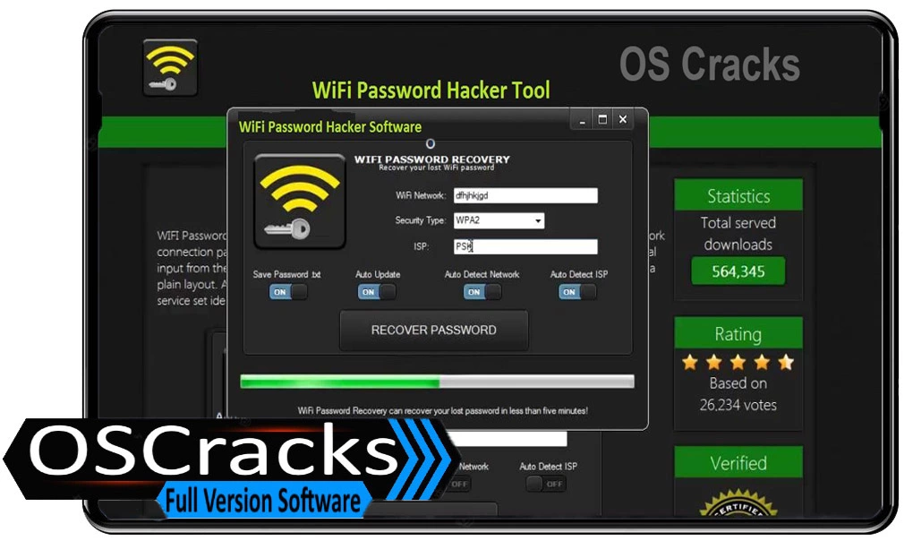 Interface of WiFi-Password-Hacker-Crack
