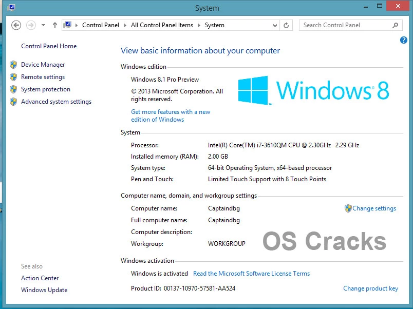 Screenshot of Window-8-Crack